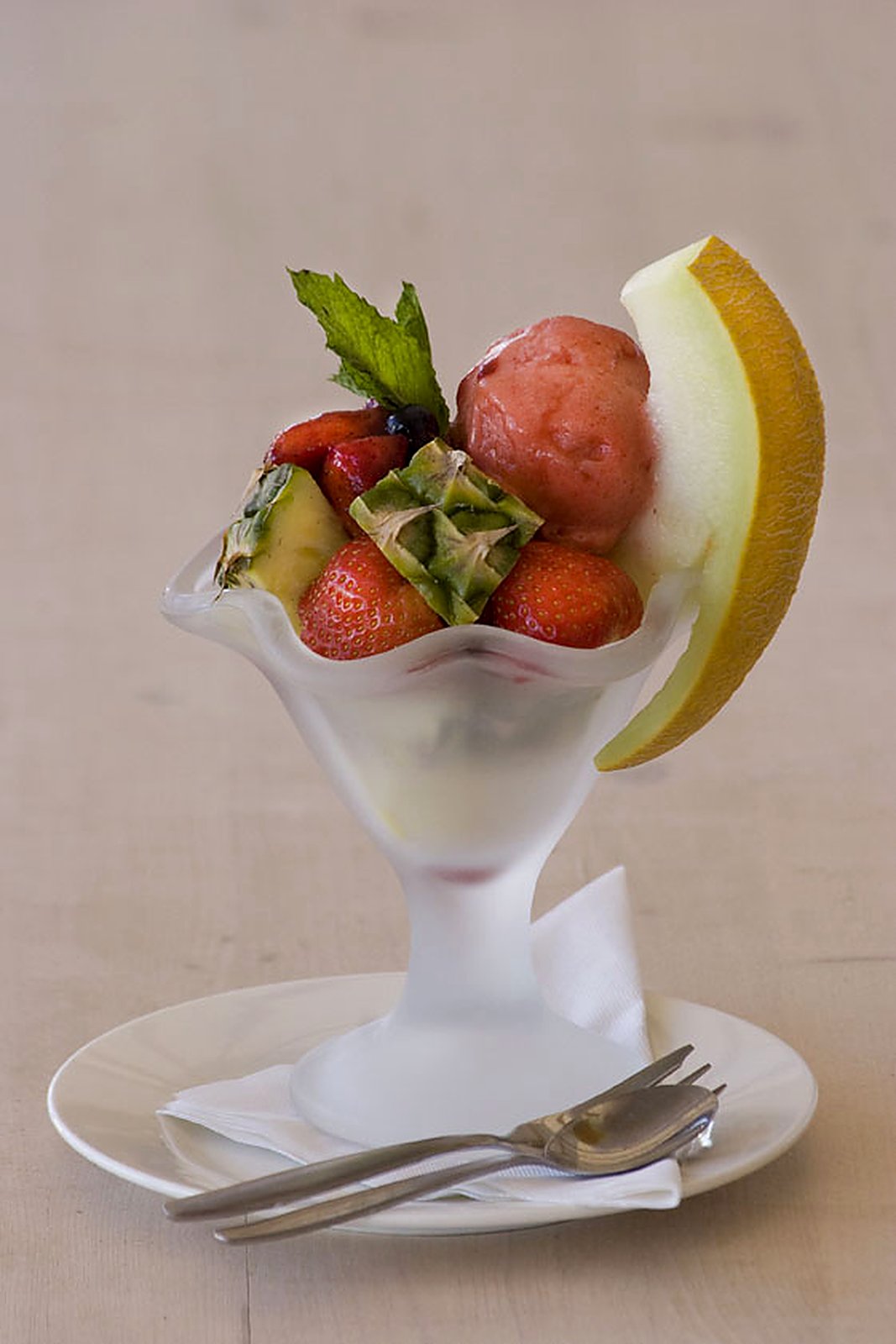 Een gerecht van de kaart, gefotografeerd in het paviljoen
